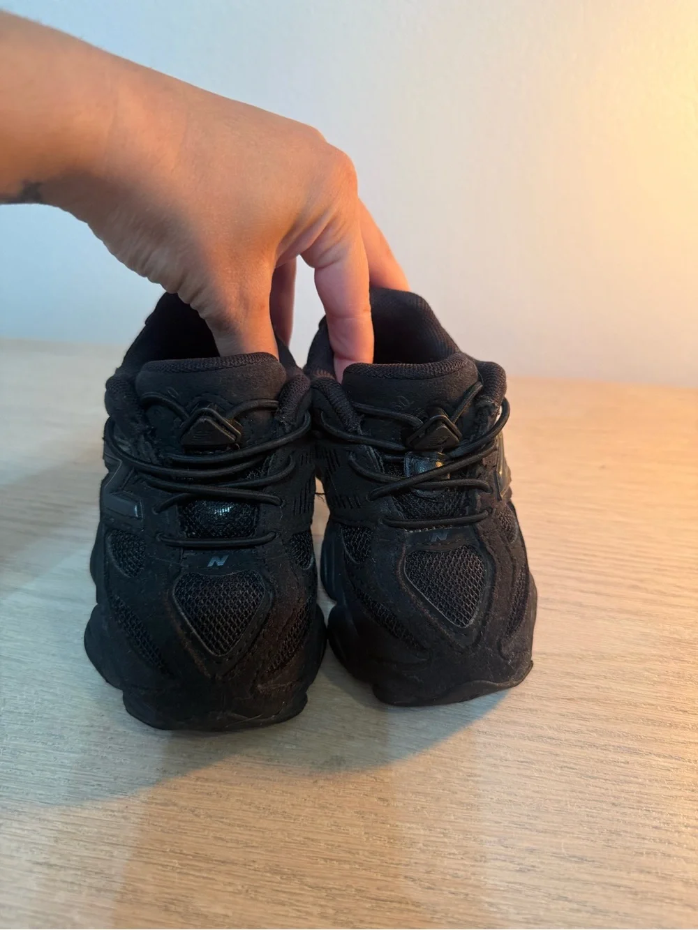 New Balance Kids Black Chunky Lace-Up Sneakers